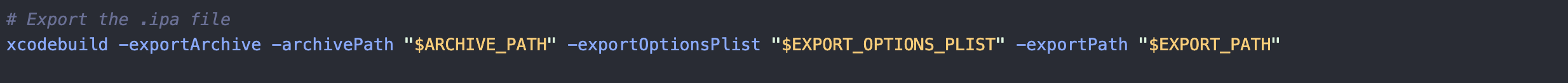 Export the Final .ipa File